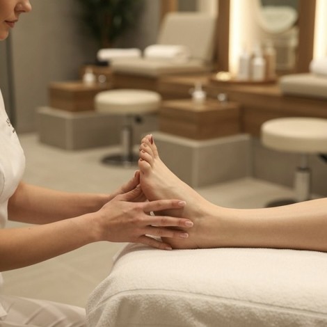 Foot massage at Rejuvenate Recovery Room